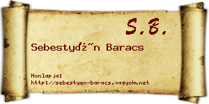 Sebestyén Baracs névjegykártya